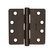 4.5'' x 4.0'' Radius Corner Mortise Butt Hinge